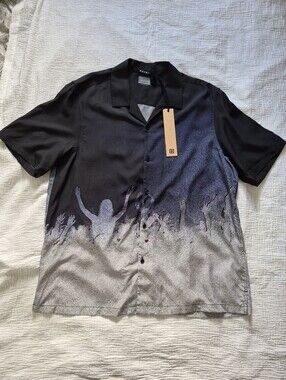 NWT Ksubi Dance Klass Resort SS Shirt - Multi / Black Gradient - Men's Size XL